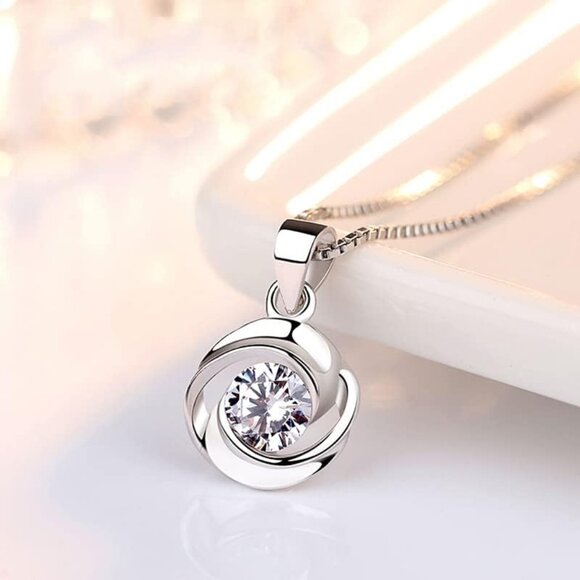 Granddaughter Necklace Gifts from Grandma, Silver Interlocking Hearts, Adjustabl - Picture 5 of 7